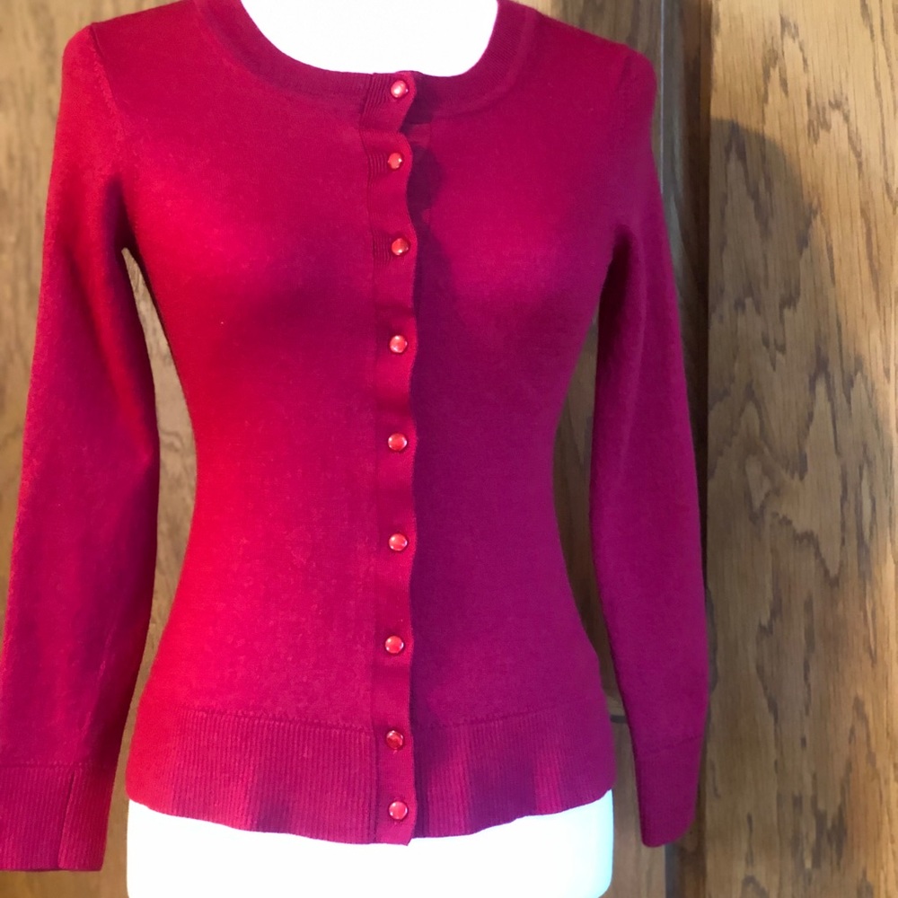 Banana Republic Red Cardigan